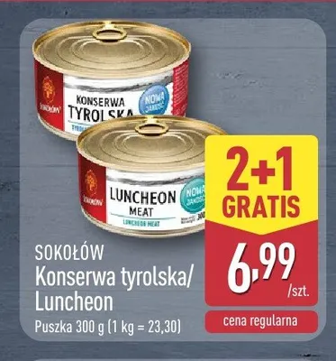 Konserwy mięsne Luncheon Sokołów promocja w Aldi