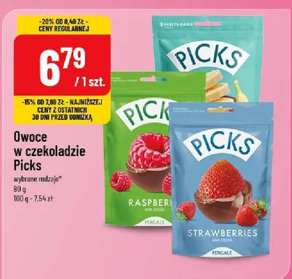 Owoce w czekoladzie promocja w POLOmarket