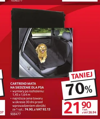 Mata na siedzenie dla psa Cartrend promocja w Selgros
