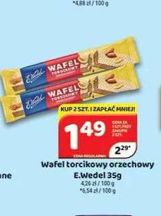 Wafel torcikowy orzechowy E.Wedel promocja w Delfin