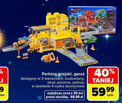 Parking miejski garaż straż pożarna promocja w Carrefour