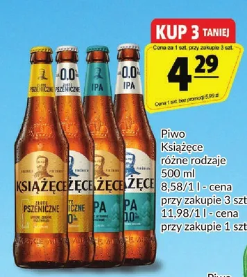 Piwo Książęce Złote Pszeniczne promocja w Prim Market