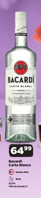 Rum Bacardi Carta Blanca promocja w Netto