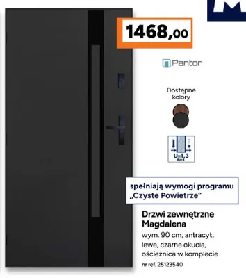 Drzwi zewnętrzne Pantor Magdalena promocja w Bricoman