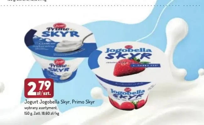 Jogurt Jogobella Skyr truskawkowy Zott promocja w Avita