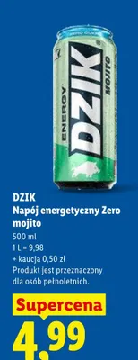 Napój energetyczny Zero mojito promocja w Lidl