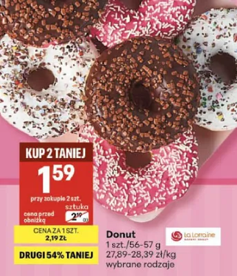 Donut wybrane rodzaje promocja w Delikatesy Centrum