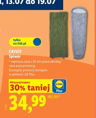 Śpiwór Crivit promocja w Lidl