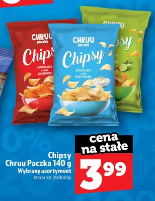 Chipsy Chruu Paczka promocja w TOPAZ