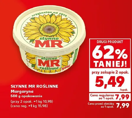 Margaryna Słynne MR Roślinne promocja w Kaufland