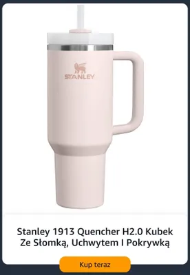 Kubek Stanley 1913 Quencher H2,0 ze słomką, uchwytem i pokrywką promocja w Amazon