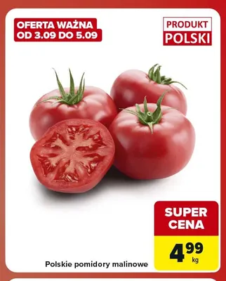 Pomidory malinowe polskie promocja w Carrefour Market