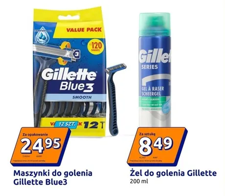 Maszynki do golenia Blue3 Smooth promocja w Action