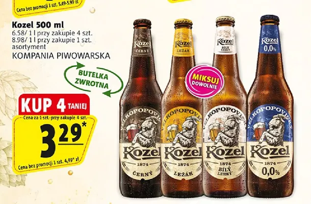 Piwo Kozel Bílý Lehký promocja w Prim Market
