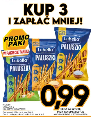 Paluszki Lubella sól promocja w Kupiec