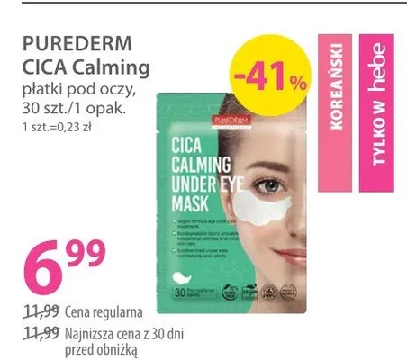 Płatki pod oczy Calming promocja w Hebe