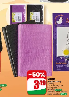 Obrus papierowy 120x180 cm promocja w Dino