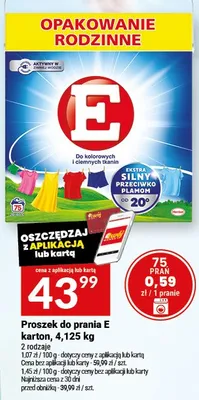 Proszek do prania E karton, 4,125 kg promocja w Twój Market