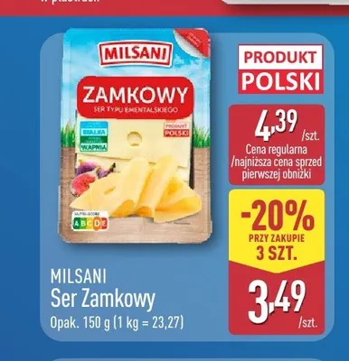 Ser Zamkowy Milsani promocja w Aldi