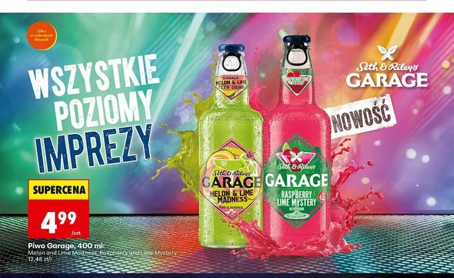Piwo Garage Raspberry and Lime Mystery promocja w Biedronka