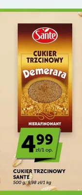 Cukier trzcinowy Demerara Sante niefinowany promocja w Groszek