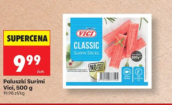 Paluszki Surimi Vici promocja w Biedronka