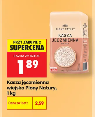 Kasza jęczmienna wiejska Plony Natury promocja w Biedronka