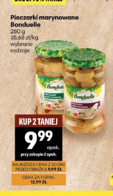 Pieczarki marynowane Bonduelle promocja w Delikatesy Centrum