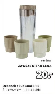 Dzbanek z kubkami BRIS promocja w Jysk