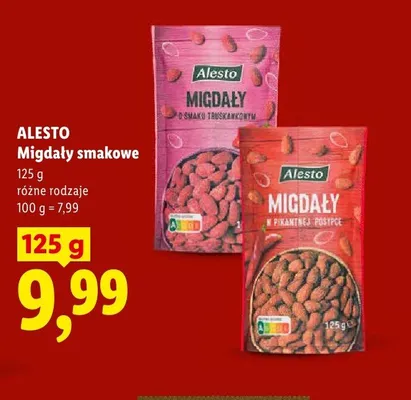 Migdały o smaku truskawkowym Alesto promocja w Lidl