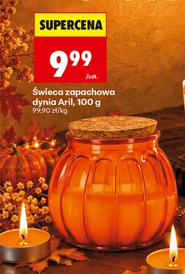 Świeca zapachowa dynia Aril promocja w Biedronka
