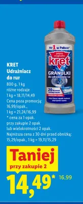 Udrożniacz do rur Kret promocja w Lidl