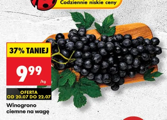Winogrono ciemne na wagę promocja w Biedronka