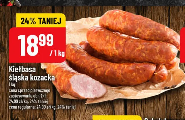 Kiełbasa śląska kozacka promocja w POLOmarket