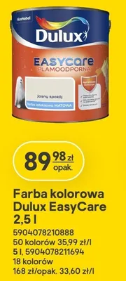 Farba kolorowa Dulux EasyCare promocja w Castorama