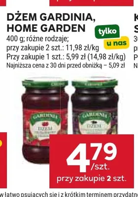 Dżem Gardinia, Home Garden promocja w Stokrotka