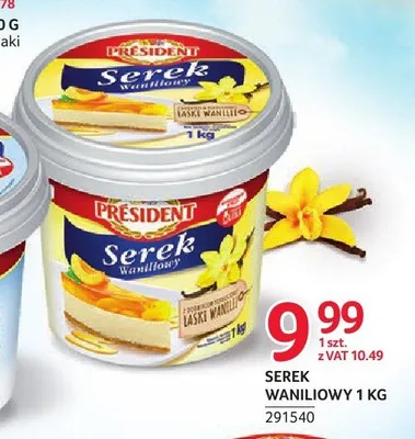 Serek waniliowy Président promocja w Selgros