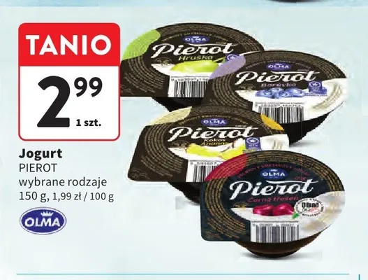 Jogurt Pierot czarna wiśnia promocja w Intermarche