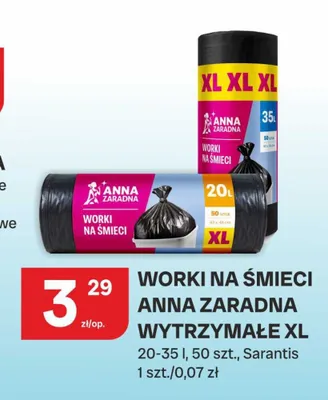 Worki na śmieci Anna Zaradna Wytrzymałe XL 35 l promocja w Chorten