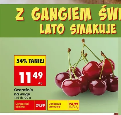Czereśnie promocja w Biedronka