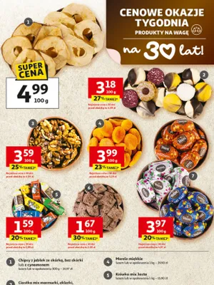 Chipsy z jabłek ze skórką, bez skórki lub z cynamonem luzem lub w opakowaniu promocja w Auchan