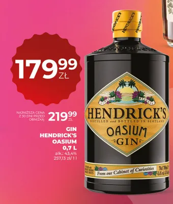 Gin Hendrick's Oasium promocja w Duży Ben