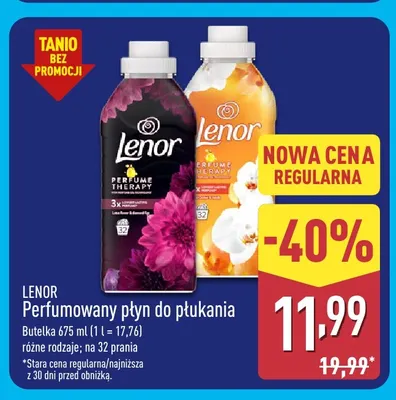 Perfumowany płyn do płukania Lenor promocja w Aldi
