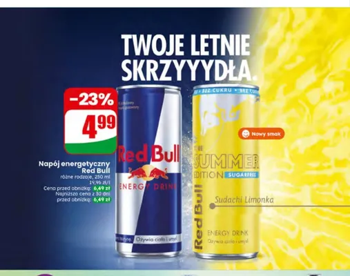 Napój energetyczny sugar free Be power promocja w Dino
