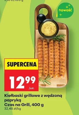 Kiełbaski grillowe z wędzoną papryką Czas na Grill promocja w Biedronka