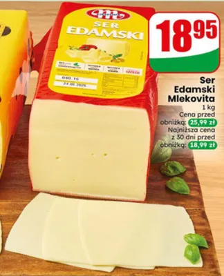 Ser Edamski Mlekovita promocja w Dino