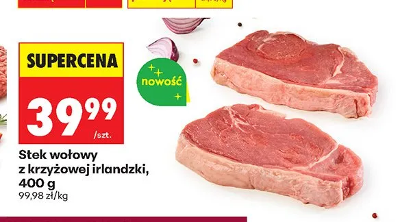 Stek wołowy z krzyżowej irlandzki promocja w Biedronka