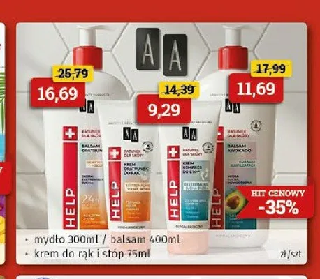 Balsam do ciała AA Help promocja w Drogeria Kosmyk