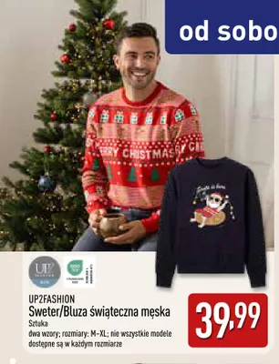Bluza świąteczna męska UP2FASHION promocja w Aldi