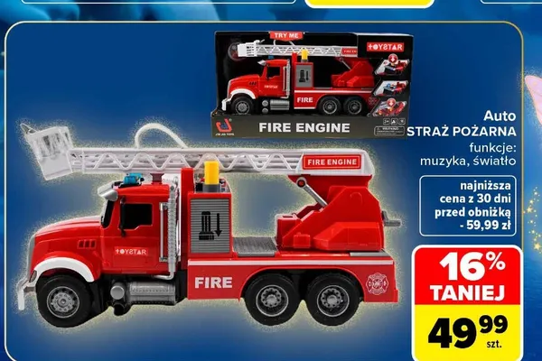Auto straż pożarna promocja w Carrefour